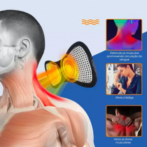 Mini massageador EMS estimulador elétrico de pescoço portátil para alívio da dor muscular cervical