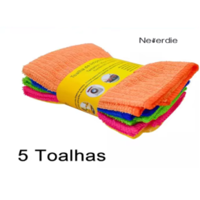 Flanela automotiva anti-risco de microfibra 30x30 (5 unidades)